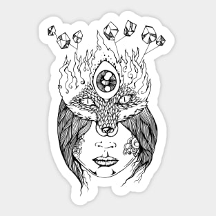 Fox Shaman Sticker